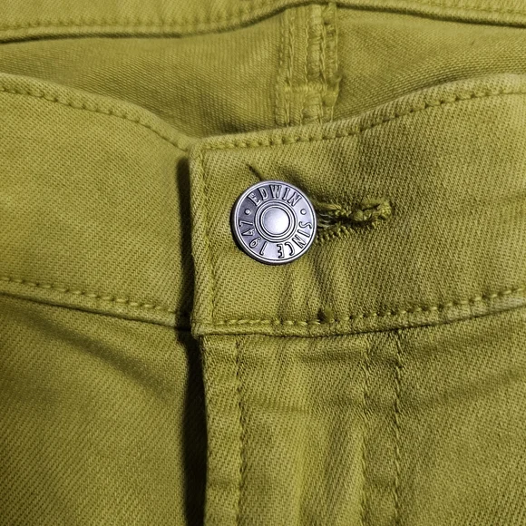 NWT Edwin Bree Slim Skinny Citrine Color High Rise Green Jeans Has Stretch Sz 32 - Picture 9 of 15